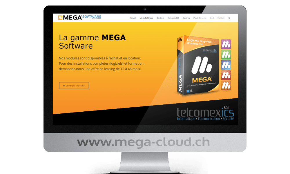 Mega Cloud Logiciels de gestion complète pour PME Suisse powered by Telcomex ICS Sàrl.